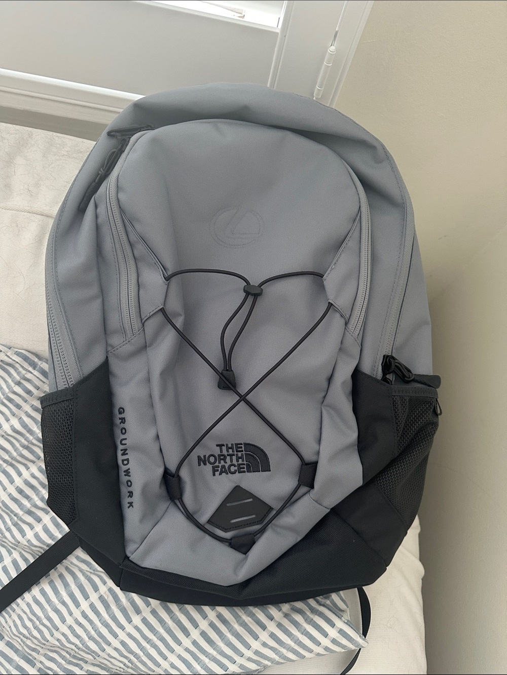 NWOT The North Face Gray Groundwork Daypack with Black Accents